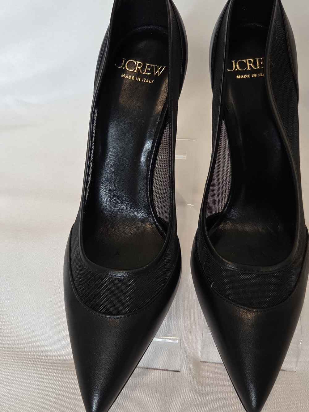 J. Crew Pointed Toe High Heel Pumps with Mesh Detail